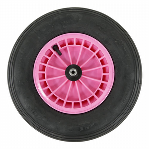 wheelbarrow wheel pink 2PLy FORT, plastic rim, pneumatic tire