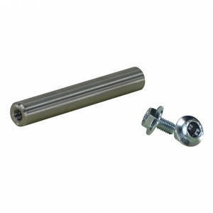 Axle 130 mm and diameter 20 mm complete with bolts for wheelbarrow wheel