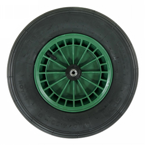 wheelbarrow wheel green 2PLy FORT, plastic rim, pneumatic tire