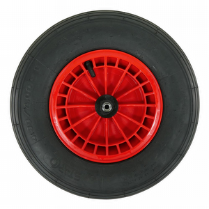 wheelbarrow wheel red 2PLy FORT, plastic rim, pneumatic tire