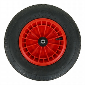 wheelbarrow wheel red 4PLy FORT, plastic rim, pneumatic tire