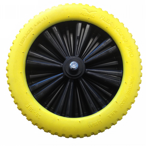 FLEX iCore 2 Pro, yellow 400x100 mm, puncture proof wheelbarrow wheel