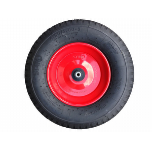 wheelbarrow wheel steel red 4PLy FORT, steel rim, pneumatic tire